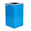 Ensemble de poubelle 29 gallons à couvercle ouvert en acier recyclé, compost et poubelle