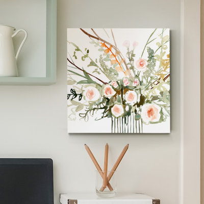 « butineuses fleurs ii »-impression sur toile tendue