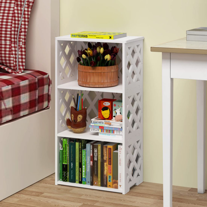Four-Shelf Compact Bookcase With Open Shelves, Ideal Small Bookcase For Small Spaces - White