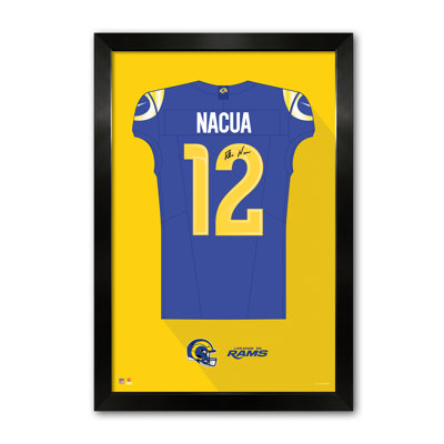 NFL-PA LOS ANGELES RAMS PUKA NACUA 12 BLEU 27"X39" IMPRIMÉ EN JERSEY ENCADRÉ