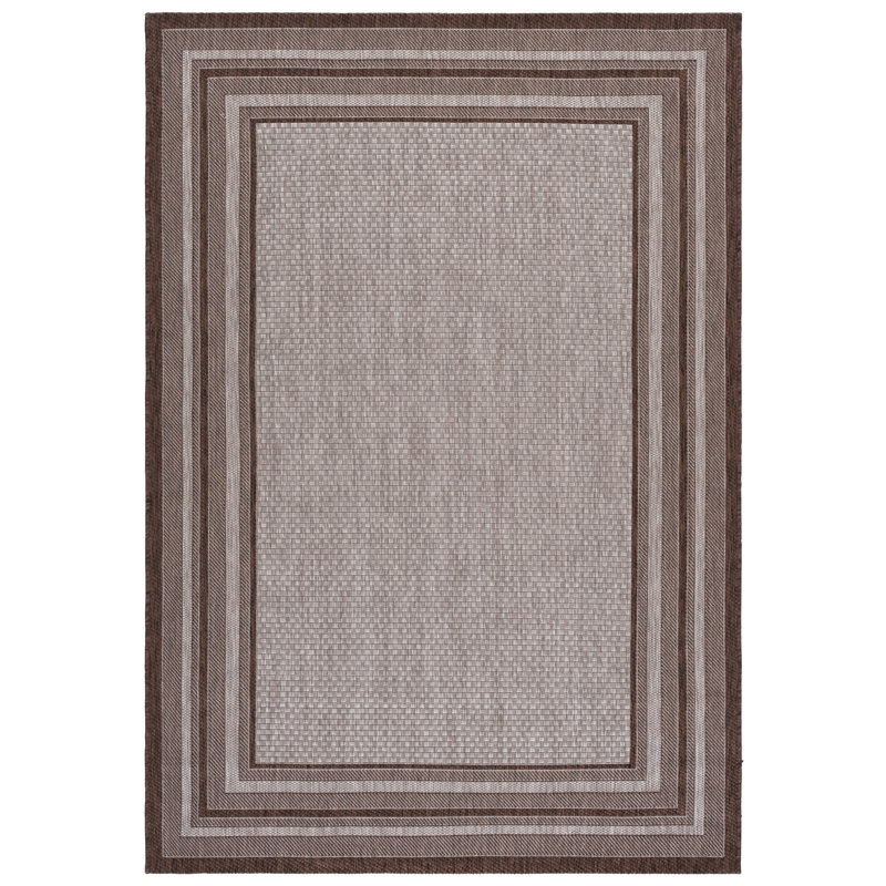 Courtyard Performance Geometric Indoor/Outdoor Area Rug, 4'-0" X 5'-7" Rectangle