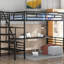 Structure de lit mezzanine en métal avec bureau, aucun sommier nécessaire, simple