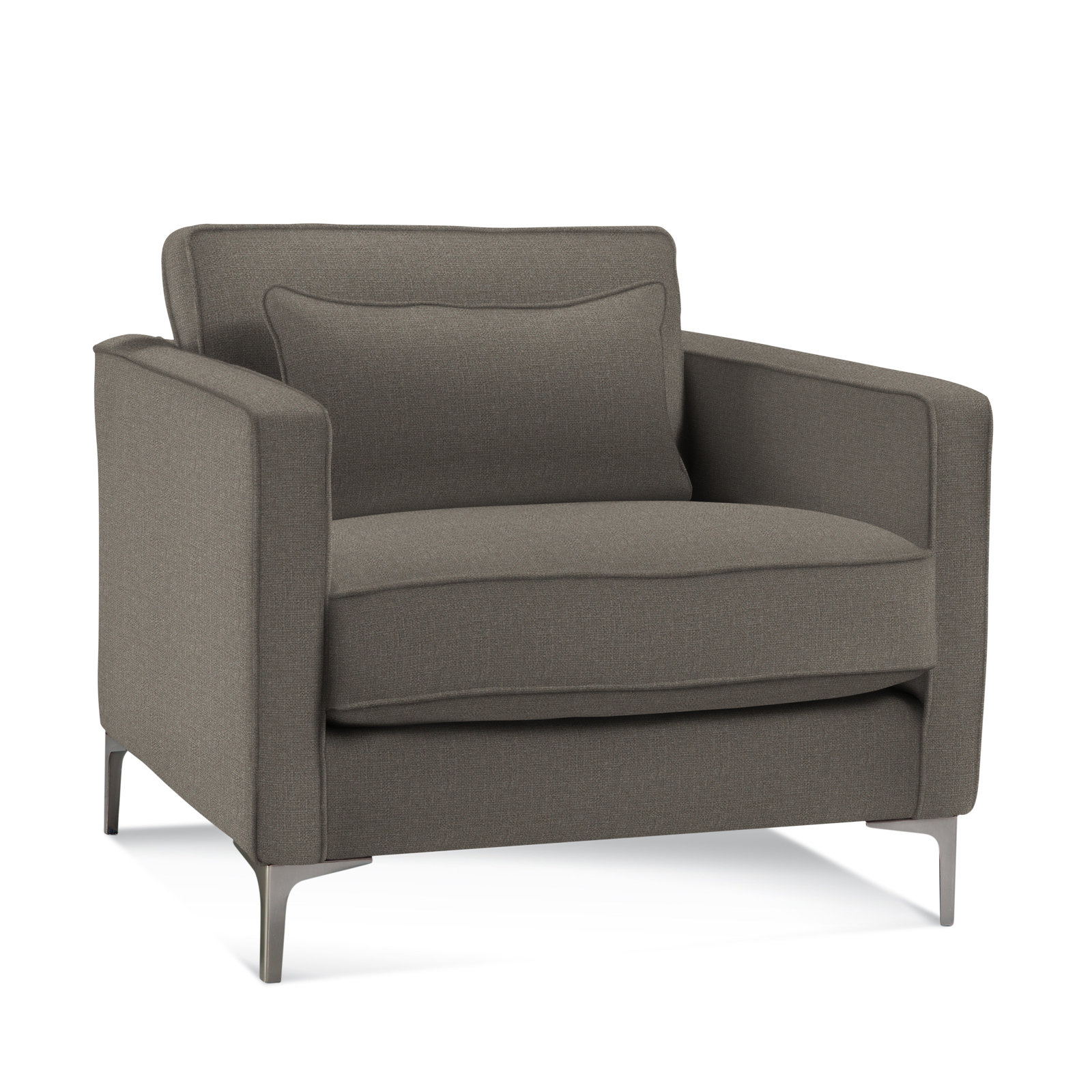 Upholstered Accent Chair, Gray Sugar Performance Polypropylene/Olefin