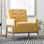 Fauteuil d'appoint capitonné moderne Mid-Century Lipsey-686338425