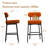 Sherpa Counter Height Bar Stools Set of 4 Modern Upholstered Barstools with Curved Open Back/Round Seat Boucle Comfortable Bar Chairs for Kitchen Island, 24.6 Inch-745429708