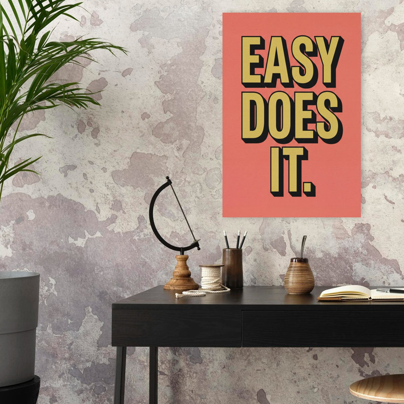 Art mural rétro rétro «Easy Does It Bold», H 24 po x l 16 po