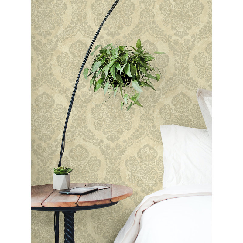 Rouleau de papier peint L 33 pi x l 20,5 po Akalpreet, Beige