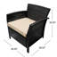 2 pièces chaises d'extérieur - Pe et fer brun + 2 chaises brun clair et tendance