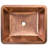19" Rectangle Skirted Vessel Hammered Copper Sink-38512086