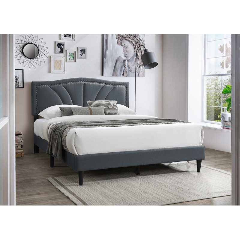 Lit 1 place moderne Modern, Gris anthracite