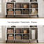 Buffet 62,9 pouces à flûte avec tablette ajustable et armoire courbée-1113670916