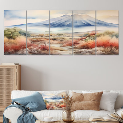 Art mural majestueux, Indonésie, 5 pièces