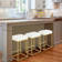 Romigh Upholstered Counter Stool with Metal Frame (Set of 3)