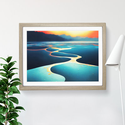 Dripping River 1 Piece Single Picture Frame Painting