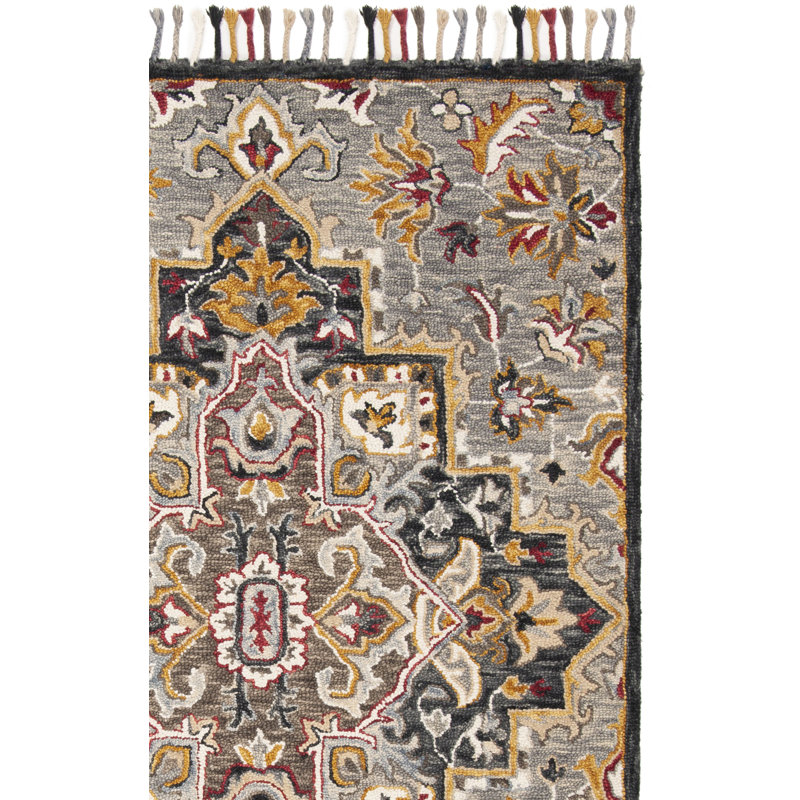 Vahakn Hand Tufted Wool Oriental Rug, Rectangle 9' x 12'