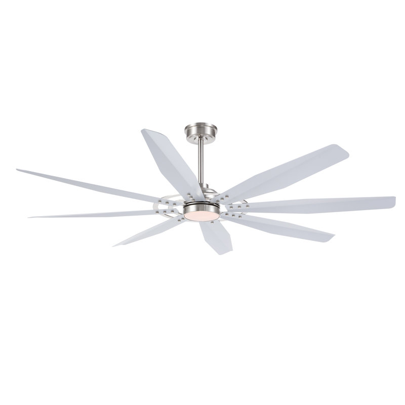 Ventilateur de plafond 60 po avec télécommande Fianna, Nickel, Nickel, 60 po de largeur