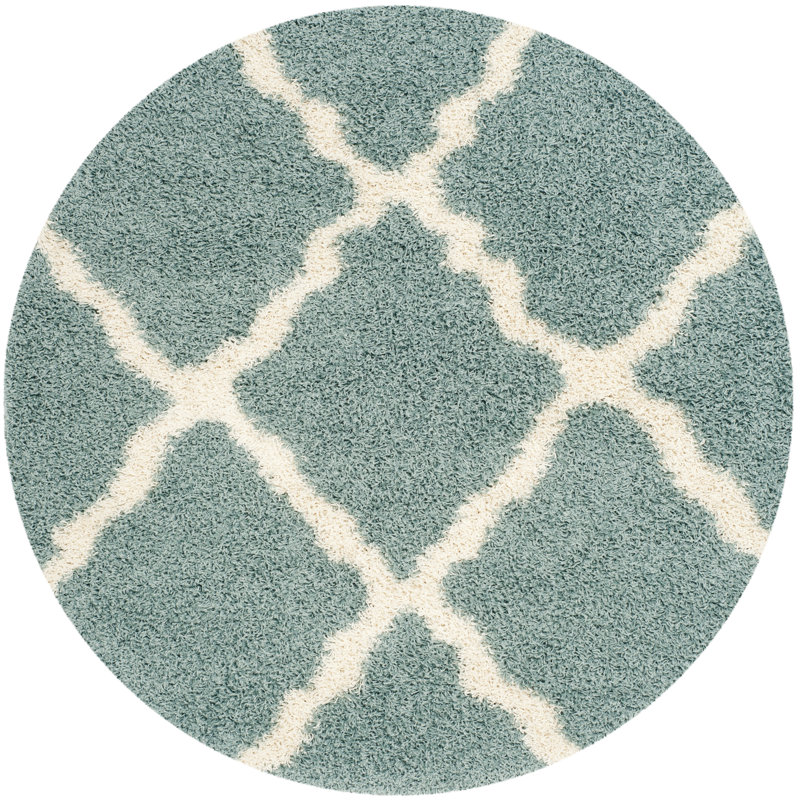 Alonnah Shag Performance Geometric Rug, Round 4'