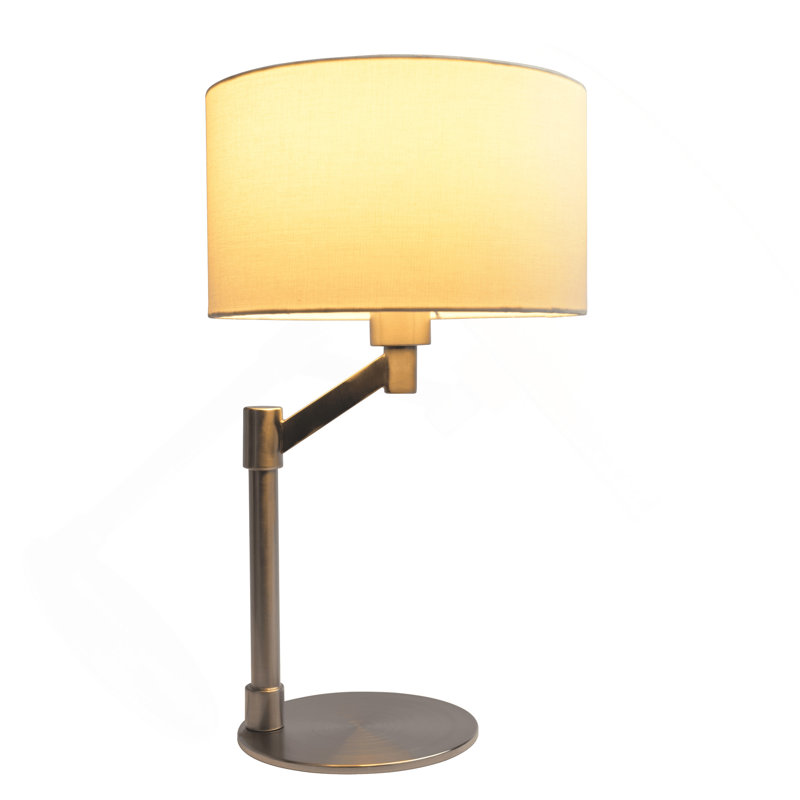 Lampe de table en nickel brossé avec interrupteur marche / arrêt Horizon