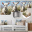 «Baby White Goat Peaks», art mural en métal animal de chèvre-101156206