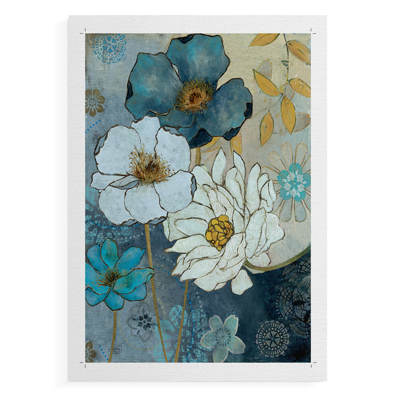 Blue Denim Garden II - Impression sur toile seulement - SANS CADRE, H 18 po x l 12 po