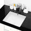 Lavabo rectangulaire encastré en céramique Stain
