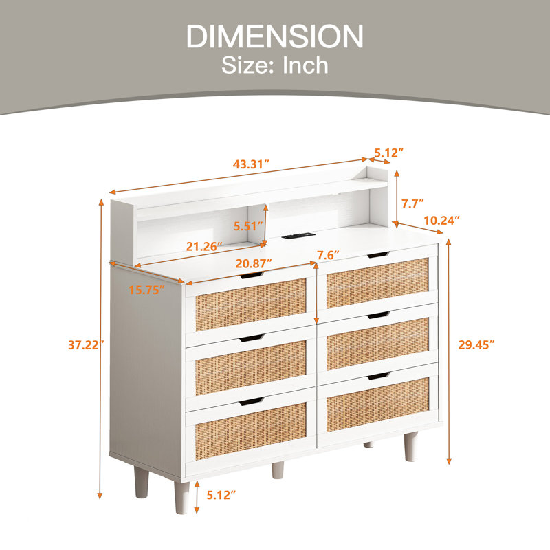 Buffet 43,31 po Alette, Blanc