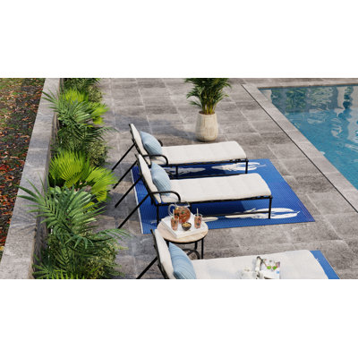 Lobster Outdoor Mat, Blue & White, Reversible Mat For Patio, Porch, Deck, Floor Mat