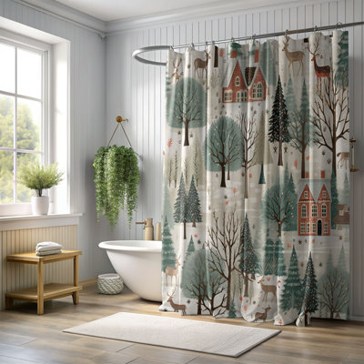 Yule Village - Rideau de douche Premium