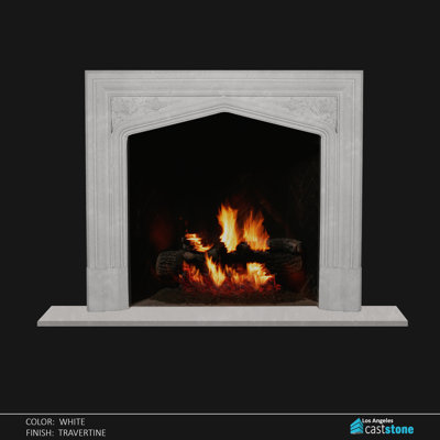 Iden Hand Carved Composite Fireplace Surround