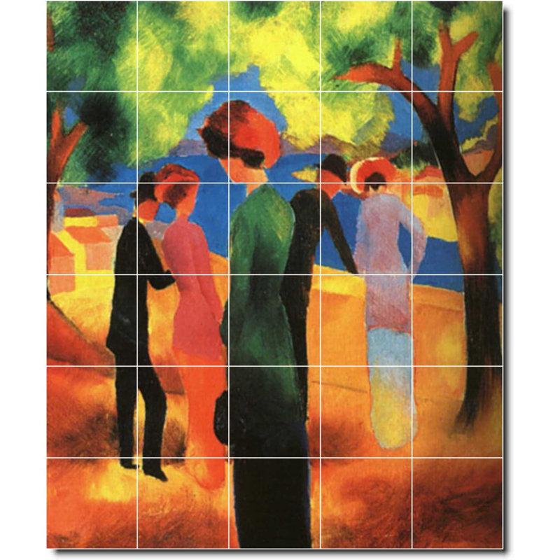 Carreau de céramique décorative 21,25 po x 25,5 po 4,25 po x 4,25 po, Abstrait 05602