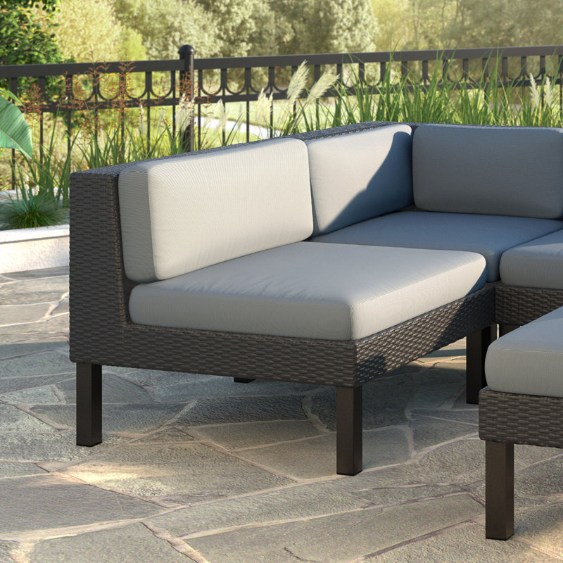 Adena Metal Outdoor Armless Lounge Chair
