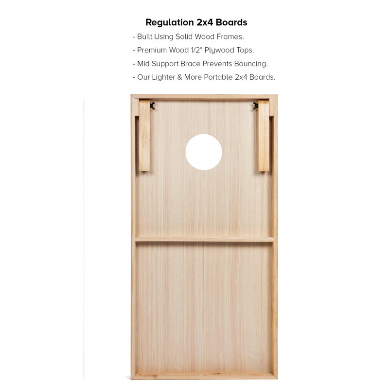 Planches de cornhole 2 pi x 4 pi avec lumières DEL, Noir et rouge
