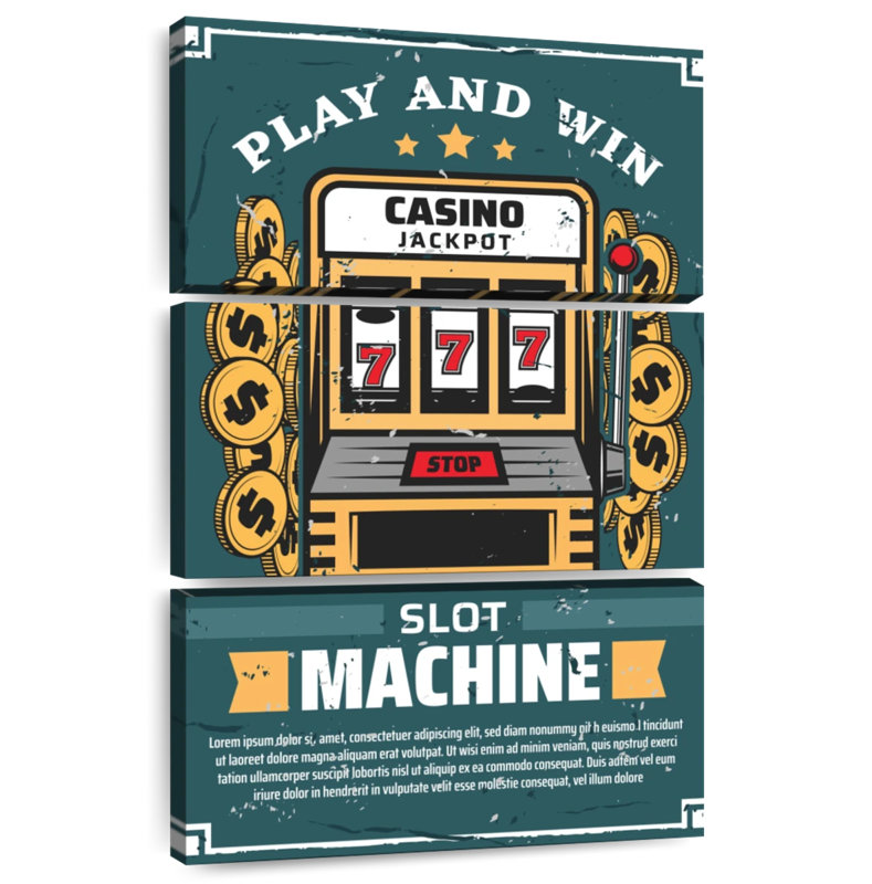 Senne Play And Win Slot Machine, 45" H x 28" W