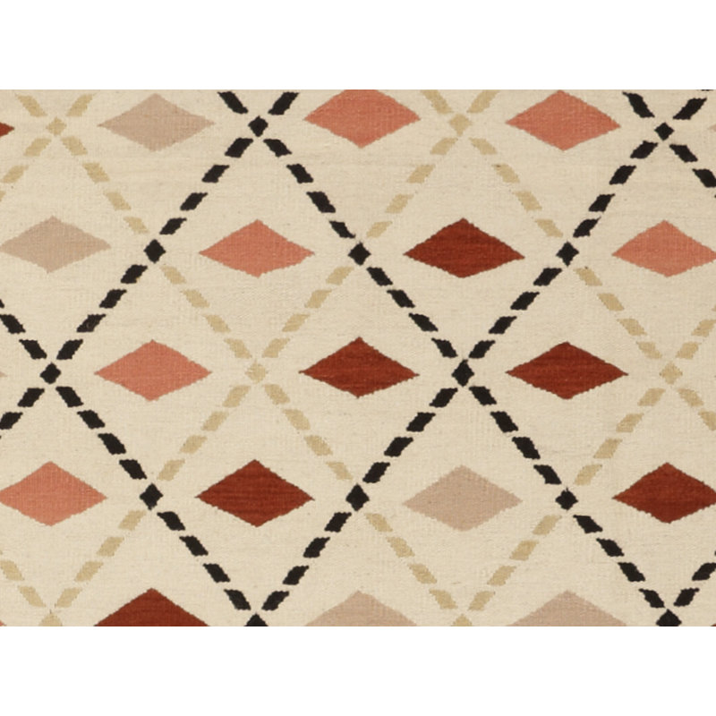 Tapis zone beige handwoven à tissage plat