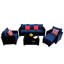 Ensemble de canapé d'extérieur en rotin PE 7 pièces et table basse-1640795903