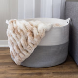Extra-Large Basket - Cotton Rope Basket with Handles for Laundry, Blanket, Pillow, and Toy Storage - Baskets for Organizing by Home-Complete