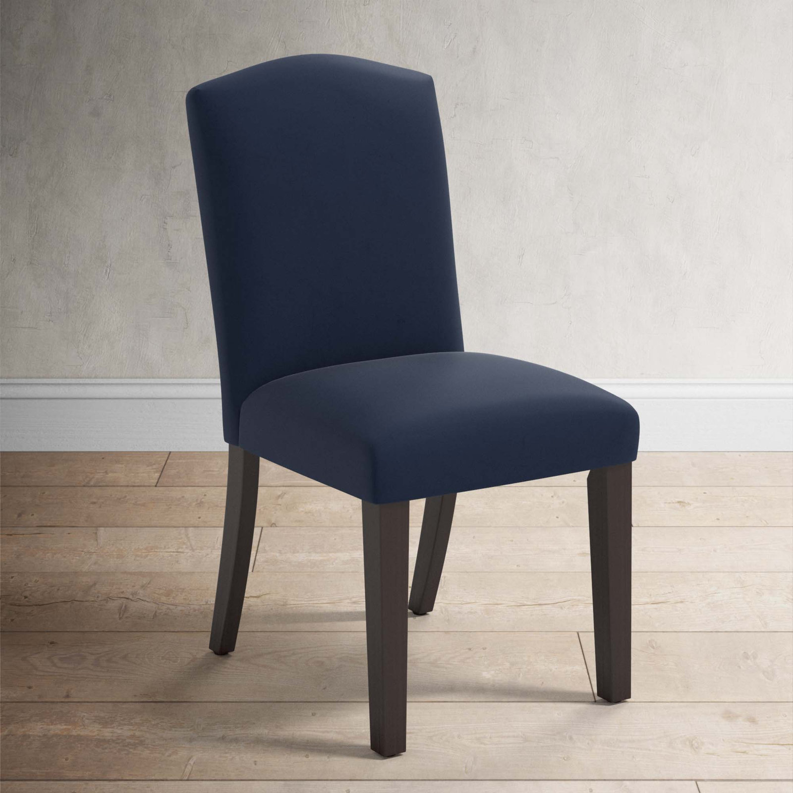 Estrela Upholstered Dining Chair, Classic Ink Performance Velvet, Espresso
