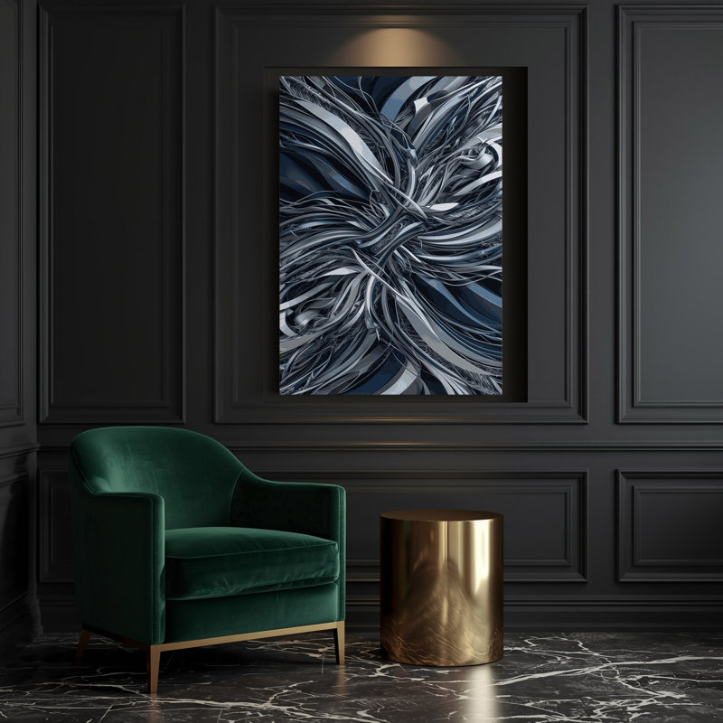 Art numérique sur toile, abstraction numérique 38, H 8 po x l 10 po