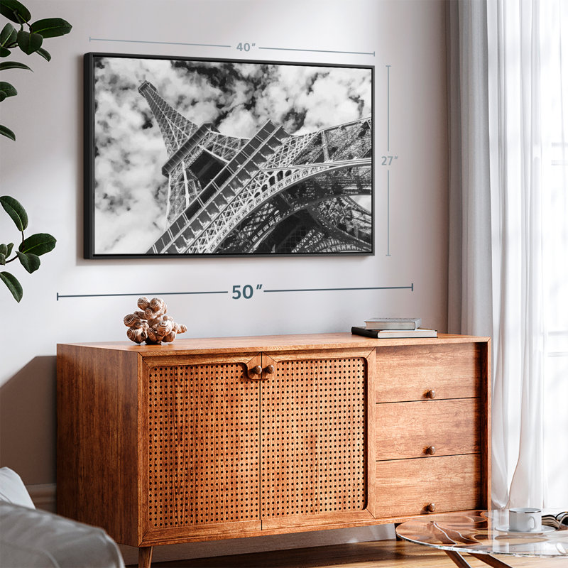 «Tour Eiffel Cloudscape Wall Art», H 27 po x l 40 po