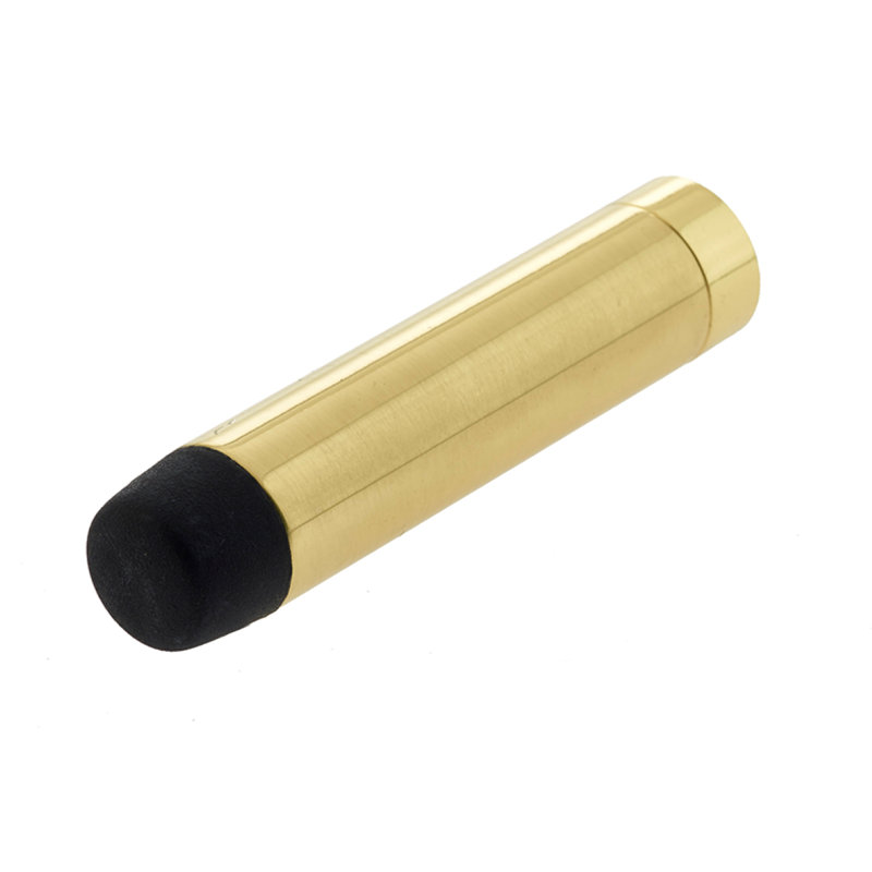 Wall Door Stop, Polished Brass, 1.5cm H x 1.5cm W x 7cm D