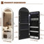 Armoire à bijoux l 15,7 po à DEL, armoire à bijoux à miroir murale / à fixation murale-108810145