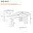 Easy Assembly Nesting Coffee Table Set of 2, Cream Style Cloud Coffee Table with Round Small Side Table, Irregular Centre Table with Thick Legs for Living Room, 39.3''x 13.7'',F15.7''-1978367742