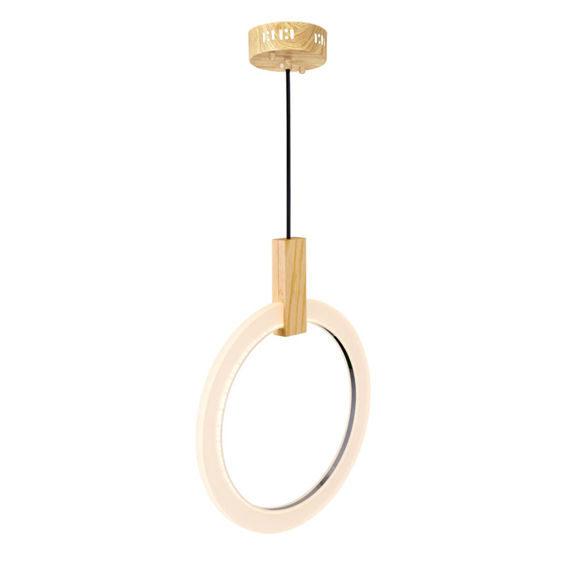 Luminaire suspendu géométrique 1 lumière à del uniques Bakari, H 20 po x l 16 po x P 1 po