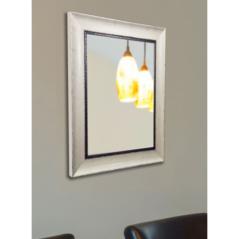Oakes Solid Wood Flat Wall Mirror, 36" H x 40" W