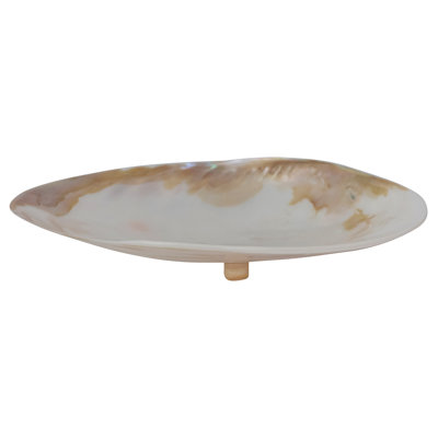 Decorative Footed Mother Of Pearl Dish