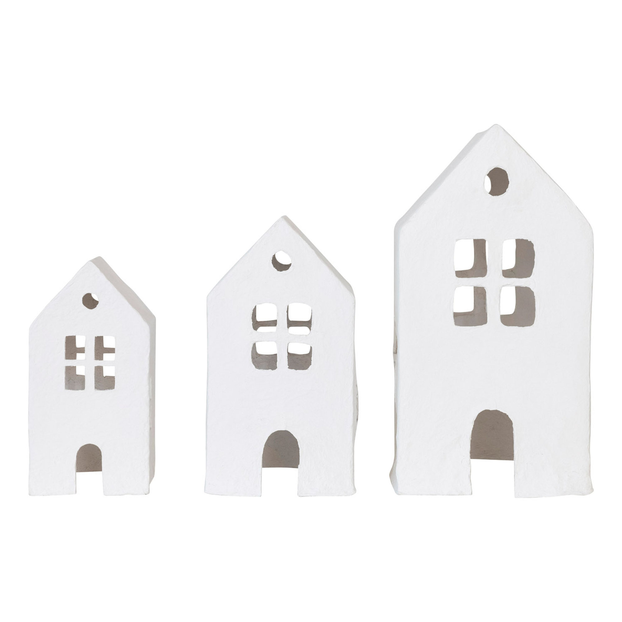3 Piece Recycled Mache House Set