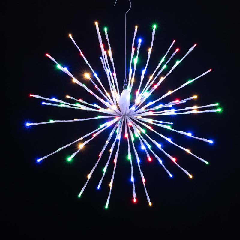 32in Spritzers LED Twinkle Lantern, Multicolor (Color Changing), 24" H x 24" L x 24" W