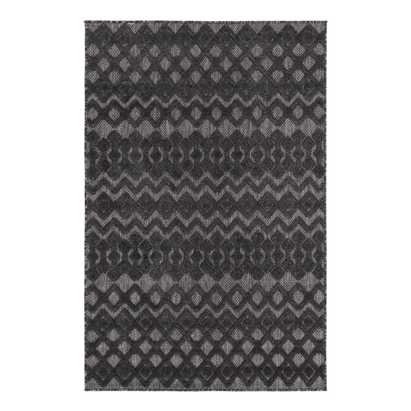 Hearns Geometric Indoor / Outdoor Rug, Rectangle 4' x 6'