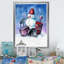 Décoration de Noël de bonhomme de neige jouant du tambour - Décoration murale traditionnelle sur toile-1890065067-1890065066