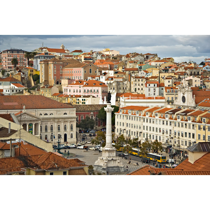 Praca Don Pedro, Lisbonne, Portugal, H 16 po x l 24 po